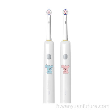 Deux fonctions Kids Electric Brosse à dents Tête de brosse ronde